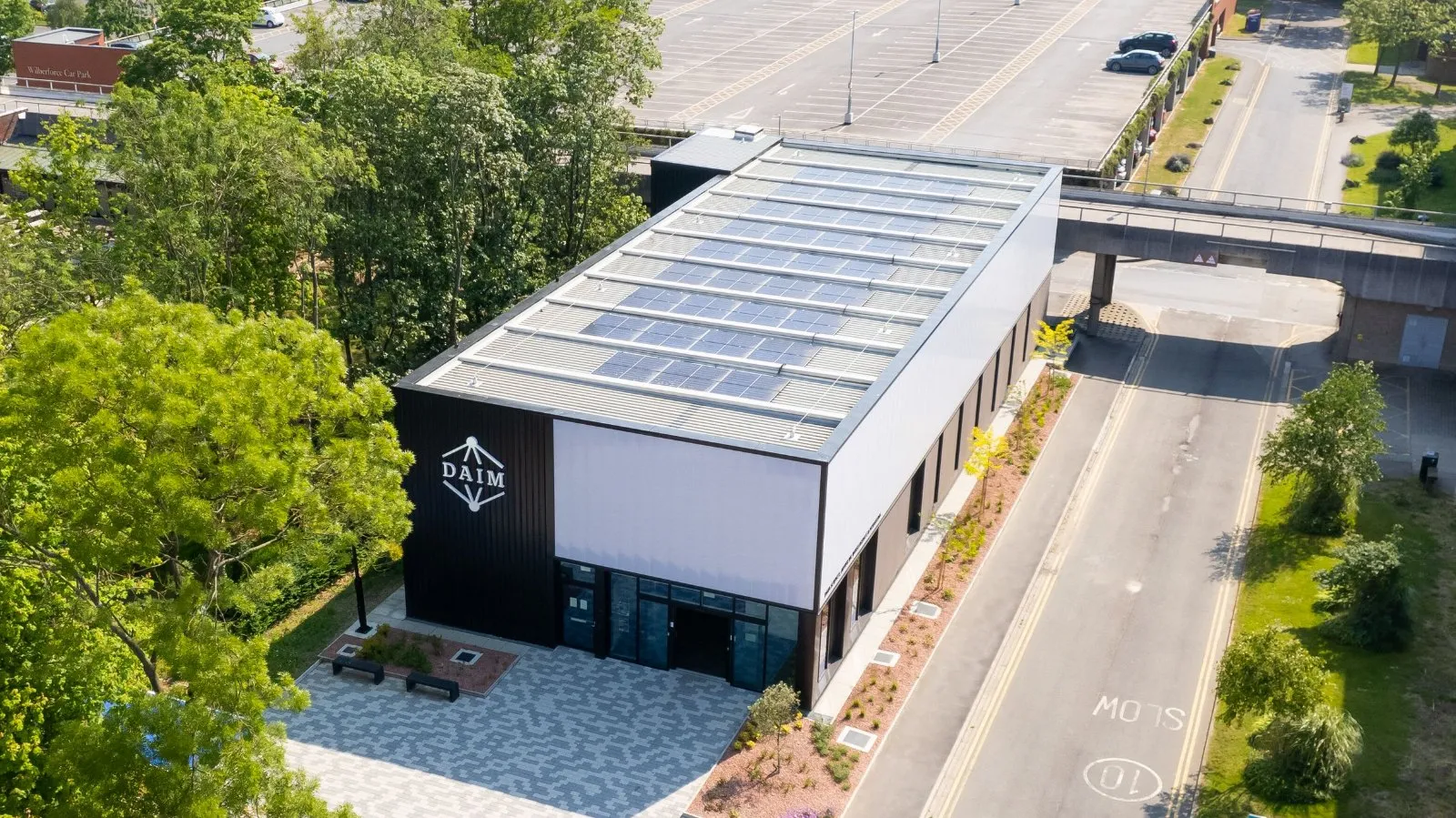 The DAIM building at the University of Hull, seen from above